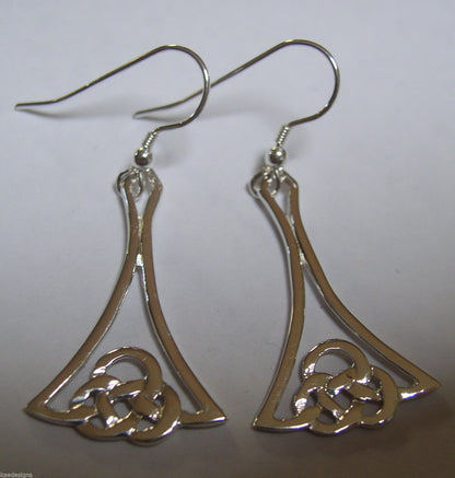 Genuine Sterling Silver 925 Celtic Knot Hook Earrings