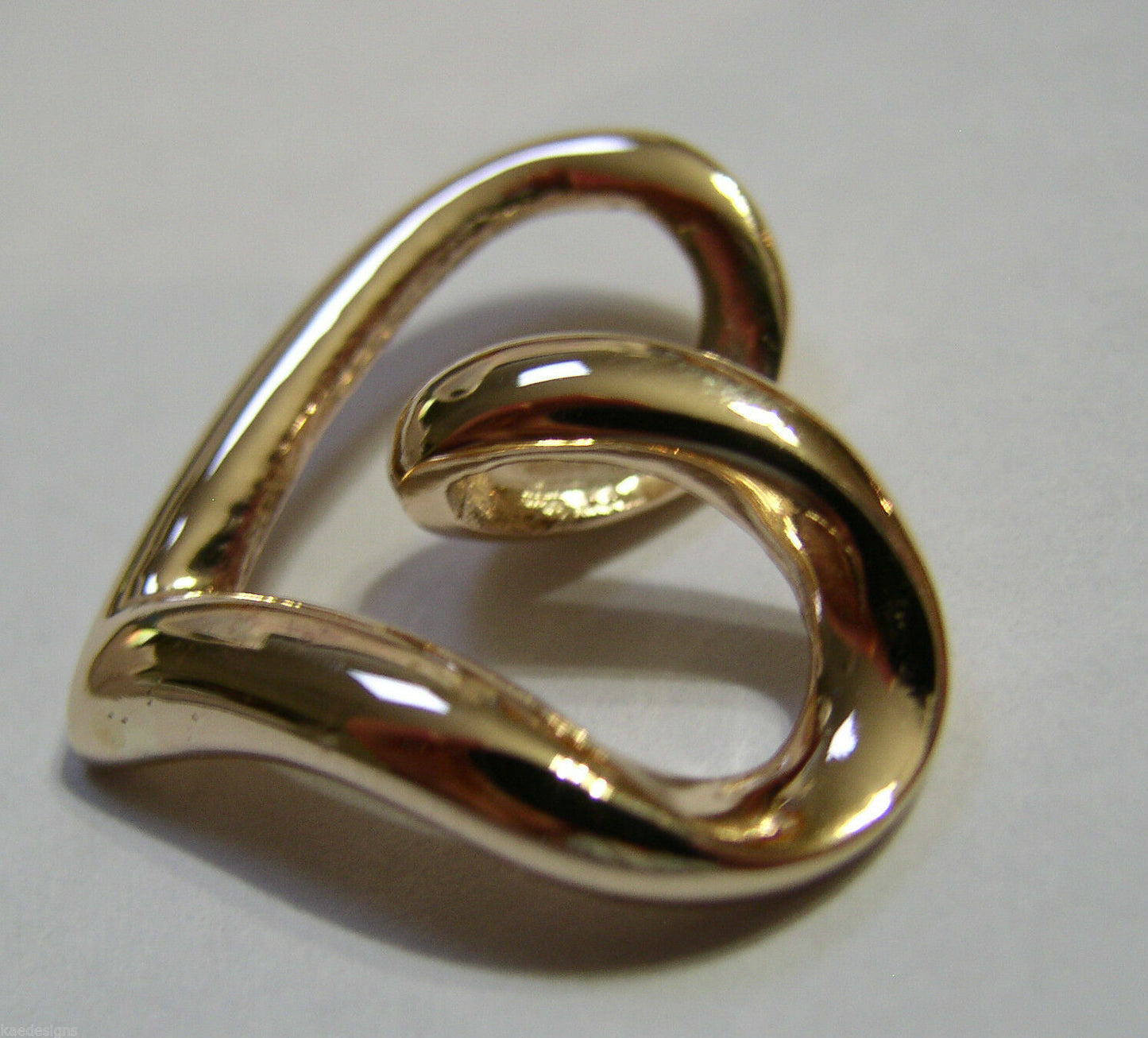 Kaedesigns New Full Solid 9ct 9K Genuine Yellow, Rose Or White Gold Heart Pendant 261