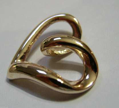 Kaedesigns New Full Solid 9ct 9K Genuine Yellow, Rose Or White Gold Heart Pendant 261