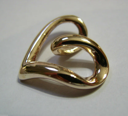 Kaedesigns New Full Solid 9ct 9K Genuine Yellow, Rose Or White Gold Heart Pendant 261