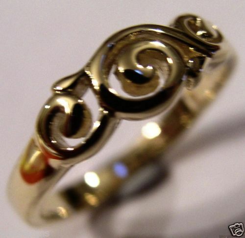 Kaedesigns New 9ct 9kt Yellow, Rose or White Gold 375 Fancy Swirl Ring