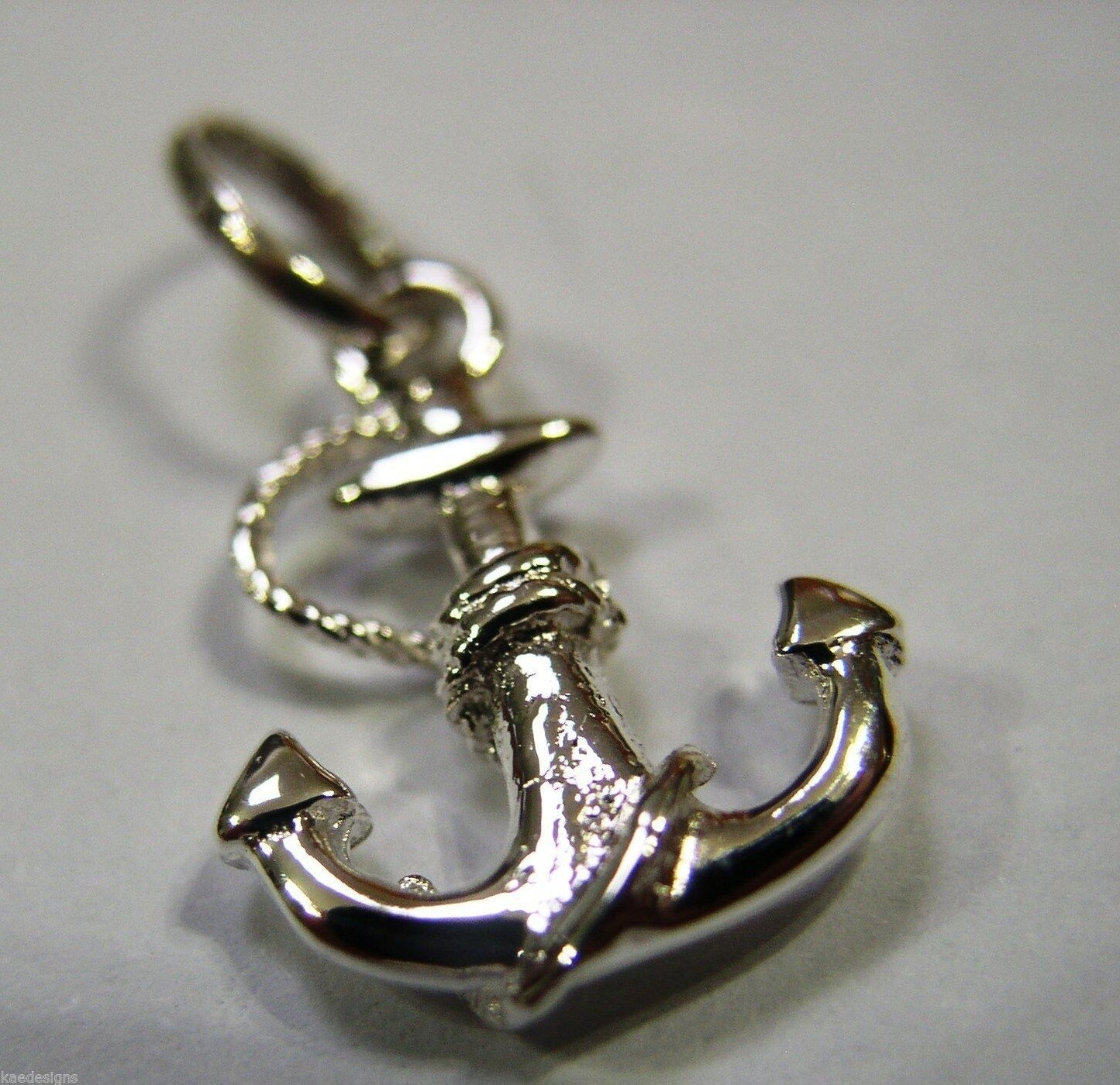 Genuine New Sterling Silver 925 Solid Anchor Boat Pendant Or Charm