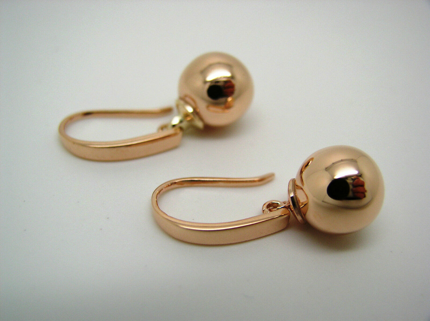 Kaedesigns, 9ct Yellow Or White Or Rose Gold 12mm Hook Euro Ball Drop Earrings