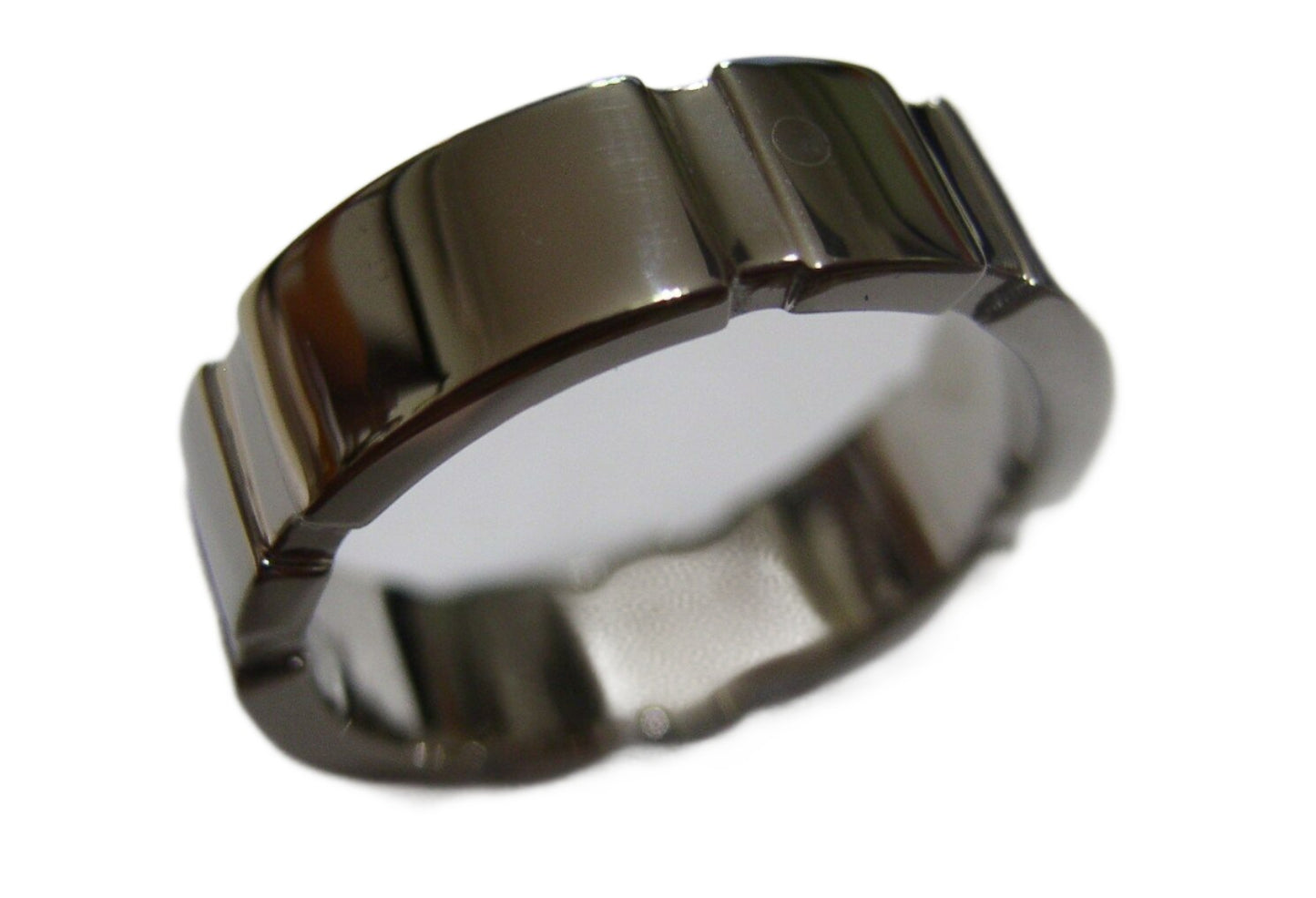 Genuine 18ct 750 Hallmarked 750 Heavy White Gold Full Solid Mens Wedding Band