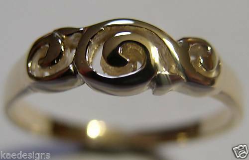 Kaedesigns New 9ct 9kt Yellow, Rose or White Gold 375 Fancy Swirl Ring