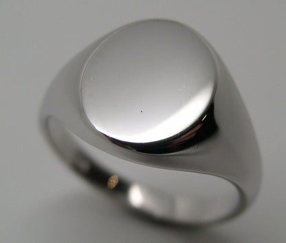 Genuine Size M Sterling Silver 925 Solid Heavy Signet Ring