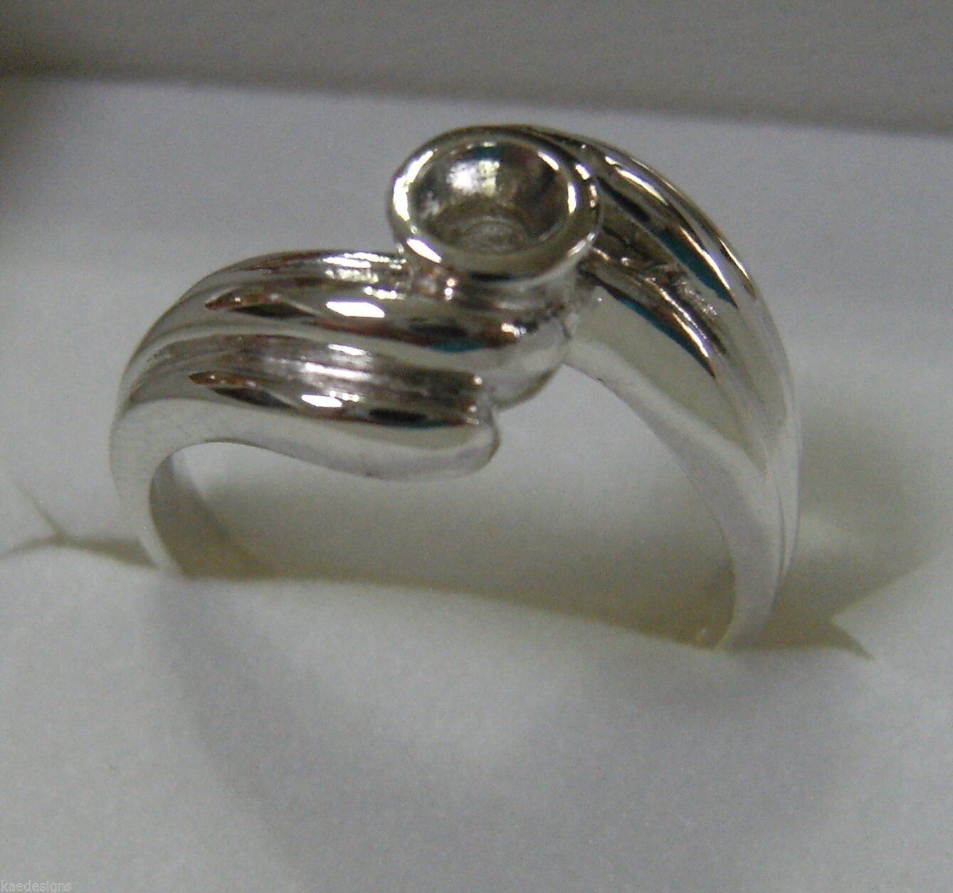 KAEDESIGNS,  SOLID STERLING SILVER RING- ring only setting & stone not included