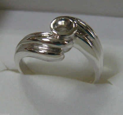 KAEDESIGNS,  SOLID STERLING SILVER RING- ring only setting & stone not included