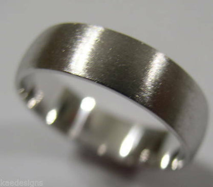 Size V, Genuine Matt Finish 9ct 9K 375 Solid White Gold Wedding Band Ring