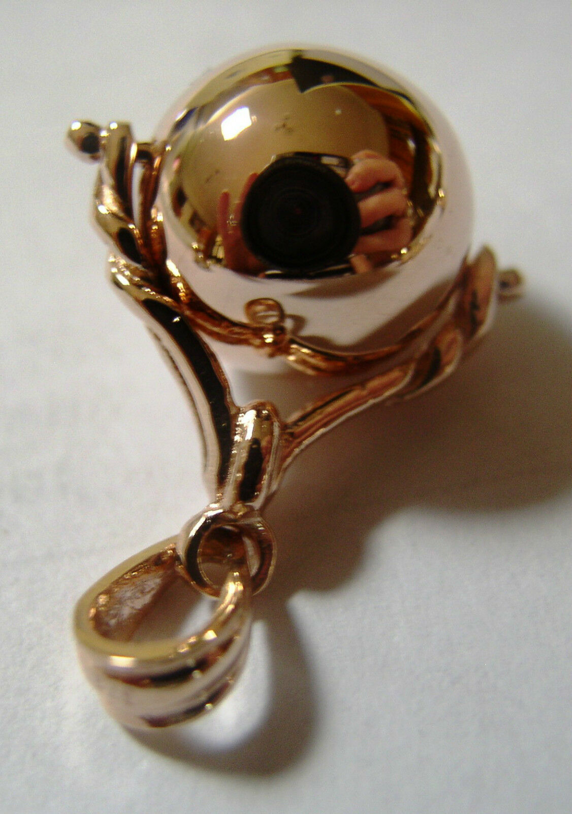 Genuine 9ct 9Kt Solid Yellow, Rose Or White Gold Euro 12mm Ball Spinner Pendant