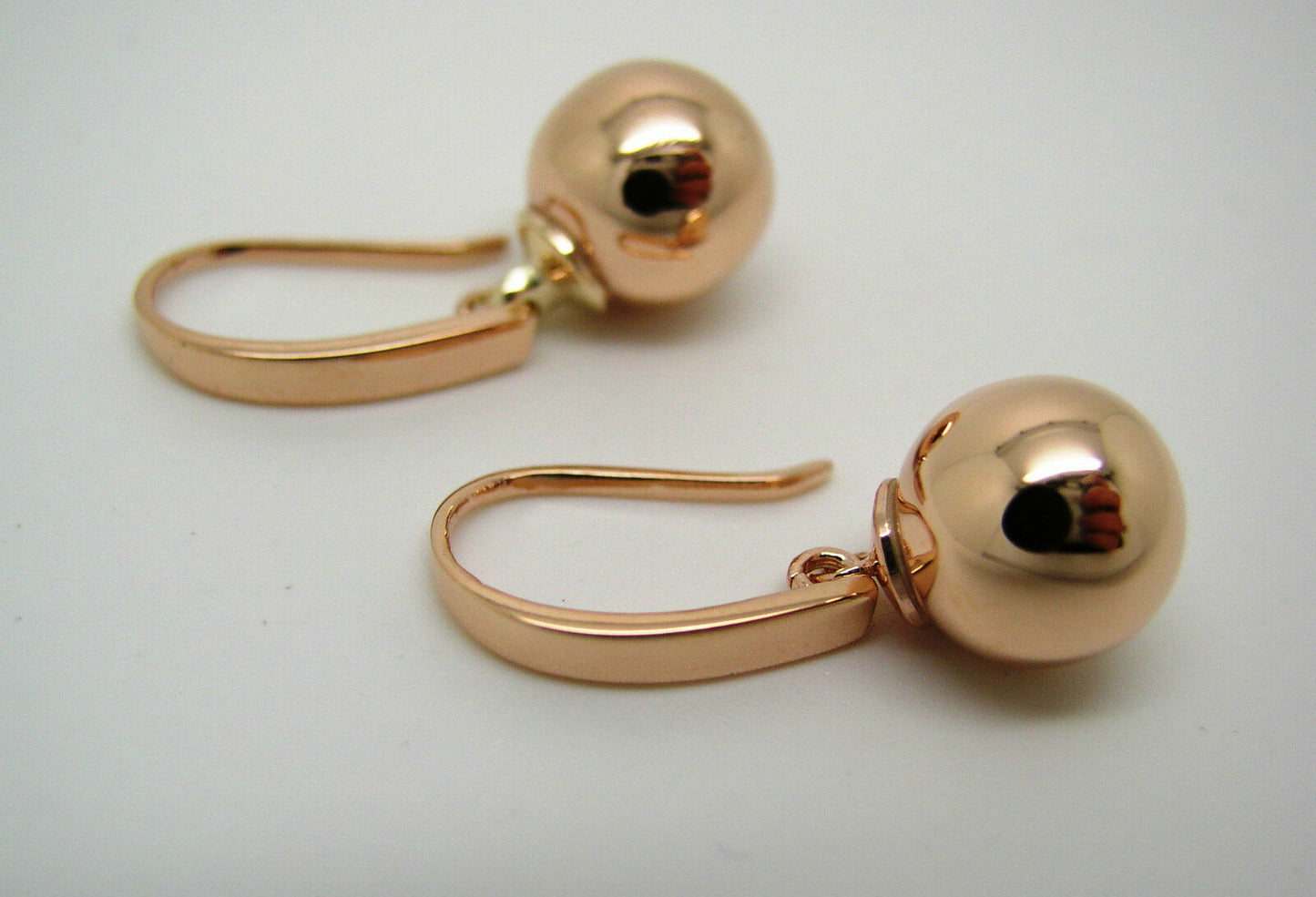 Kaedesigns, 9ct Yellow Or White Or Rose Gold 12mm Hook Euro Ball Drop Earrings