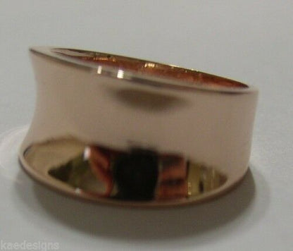 Kaedesigns Genuine Full Solid 9ct 9kt Yellow, Rose or White Gold Concave Dome Ring 250
