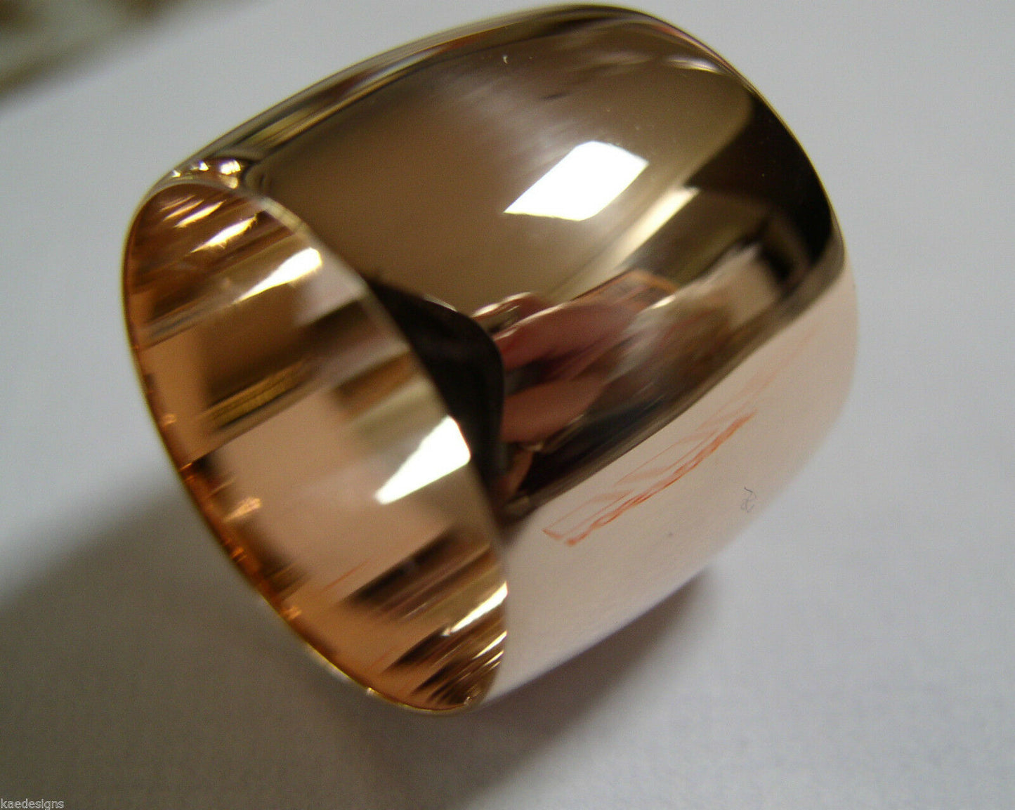 Size M / 6  Genuine Huge Genuine 9K 9ct Yellow, Rose or White Gold Full Solid 15mm Extra Wide Band Ring