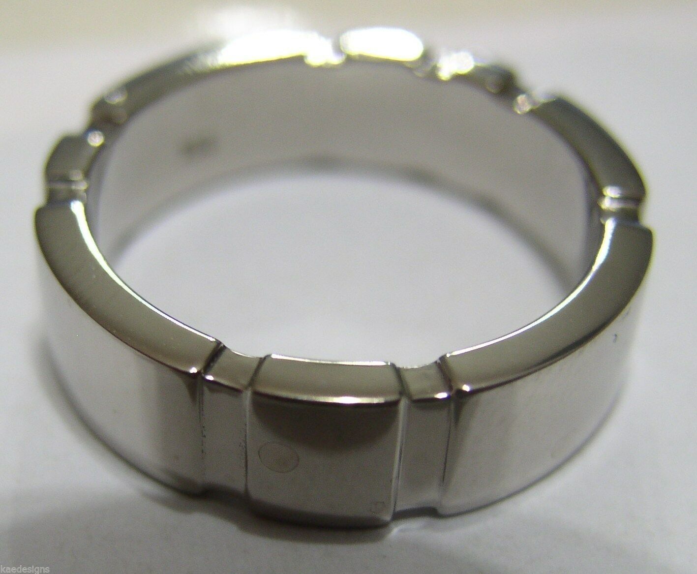 Genuine 18ct 750 Hallmarked 750 Heavy White Gold Full Solid Mens Wedding Band