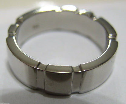Genuine 18ct 750 Hallmarked 750 Heavy White Gold Full Solid Mens Wedding Band