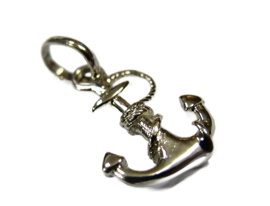 Genuine New Sterling Silver 925 Solid Anchor Boat Pendant Or Charm