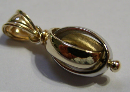 Kaedesigns New 9ct Yellow & White Gold or Rose & White Gold Oval Belcher Ball Pendant
