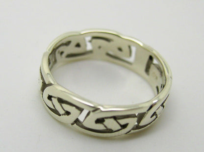 Genuine Size P 9ct Yellow, Rose or White Gold 6mm Celtic Weave Ring 274