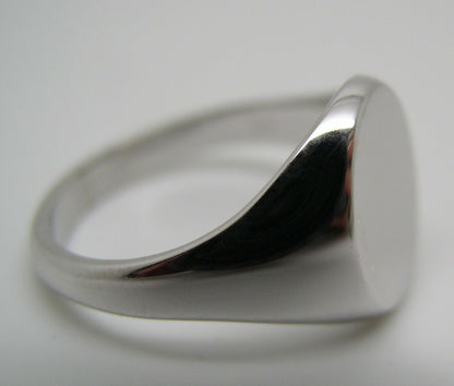 Genuine Size M Sterling Silver 925 Solid Heavy Signet Ring