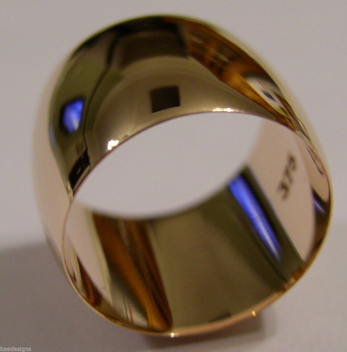 Kaedesigns New 9ct Yellow, Rose or White Gold Full Solid 16mm Wide Band Ring Size Q