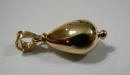 Genuine 9ct 9K Yellow, Rose or White 375 Gold Bubble Medium Tear Drop Teardrop Pendant
