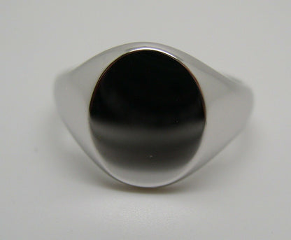 Genuine Size M Sterling Silver 925 Solid Heavy Signet Ring
