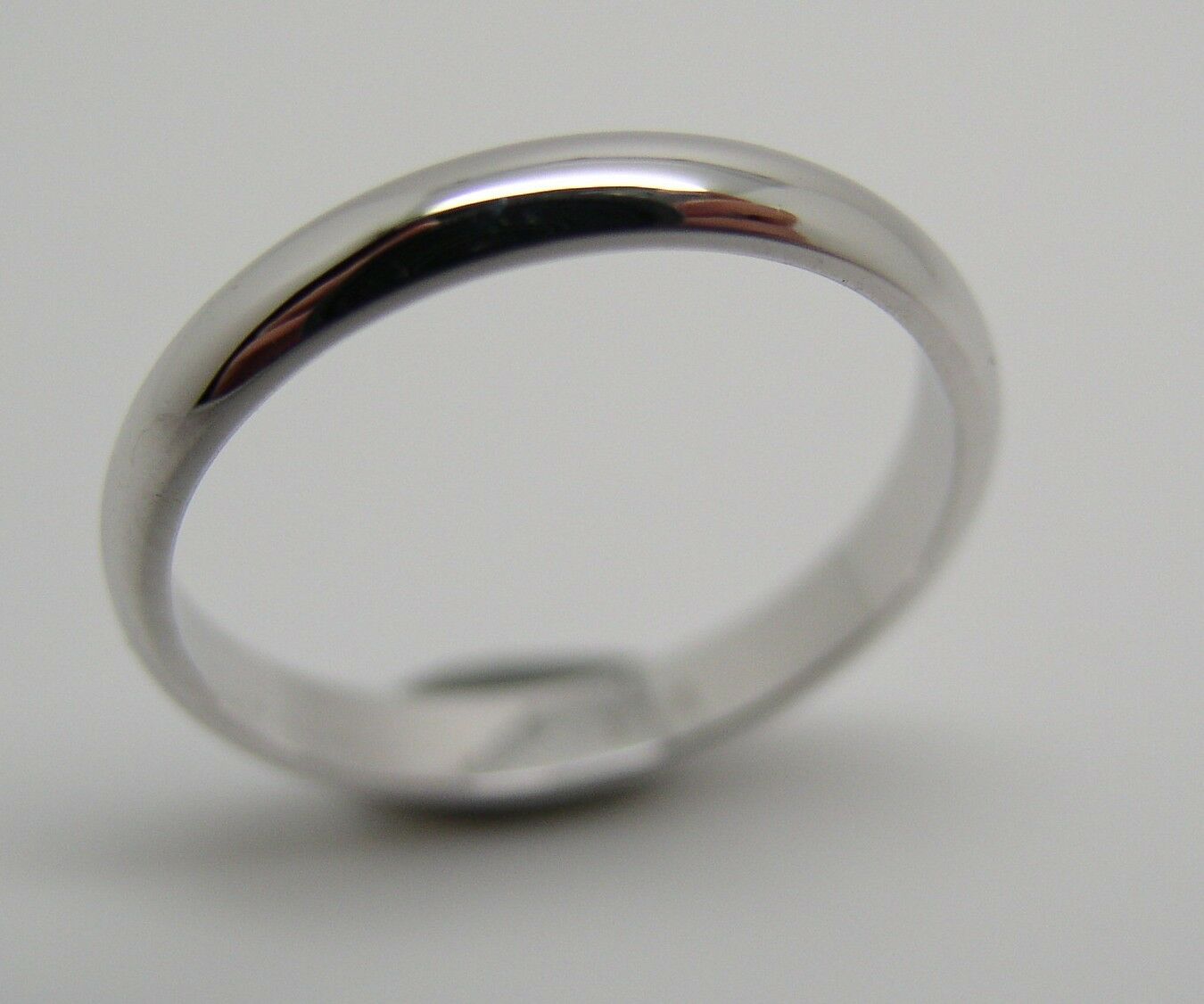 SIze O New Genuine 18ct 18k White Gold Full Solid 2.6mm Wedding Band Ring Hallmarked 750