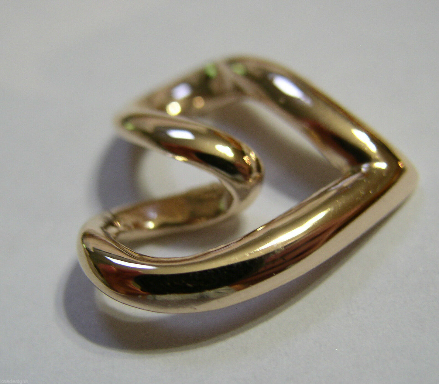 Kaedesigns New Full Solid 9ct 9K Genuine Yellow, Rose Or White Gold Heart Pendant 261