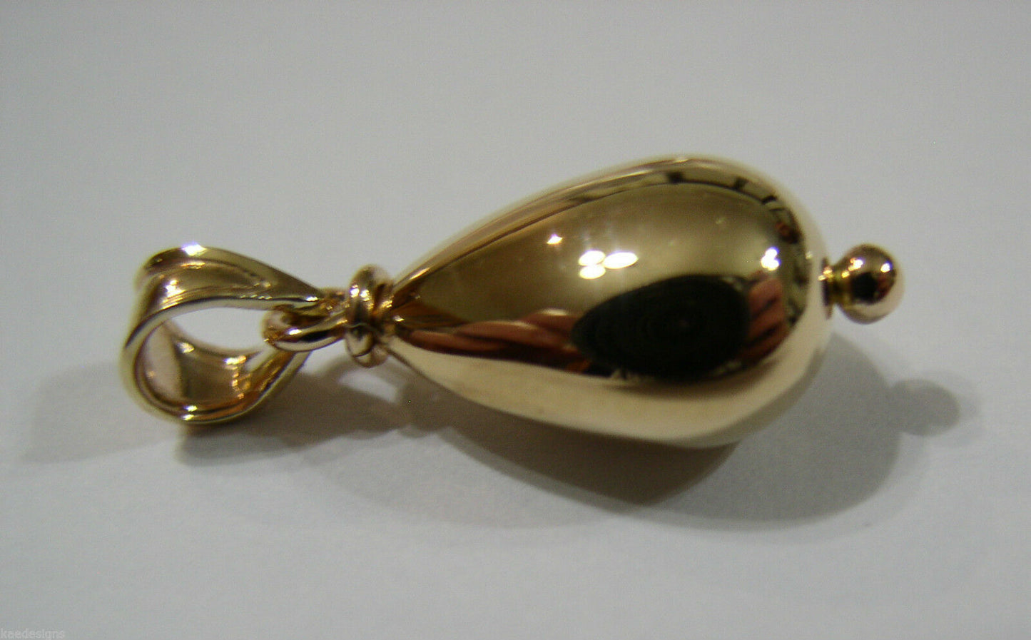 Genuine 9ct 9K Yellow, Rose or White 375 Gold Bubble Medium Tear Drop Teardrop Pendant