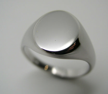 Genuine Size M Sterling Silver 925 Solid Heavy Signet Ring