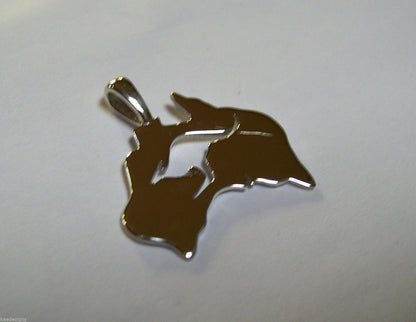 Kaedesigns Genuine Heavy Sterling Silver Australia & Kangaroo Pendant 422