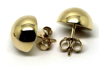 Kaedesigns New 9ct 9K Plain Yellow, Rose or White Gold 12mm Stud Half Ball Earrings