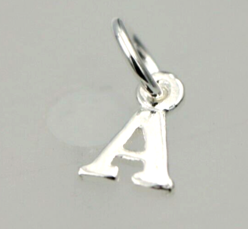 Sterling Silver 925 Capital Initials Letter Personalised Tiny Pendant Charm A to Z