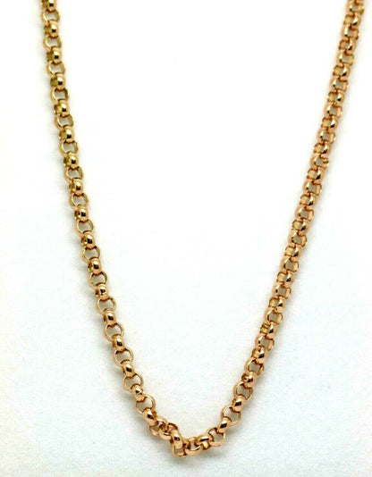 Genuine New Heavy 9ct Yellow, Rose or White Gold Belcher Chain Necklace 65cm