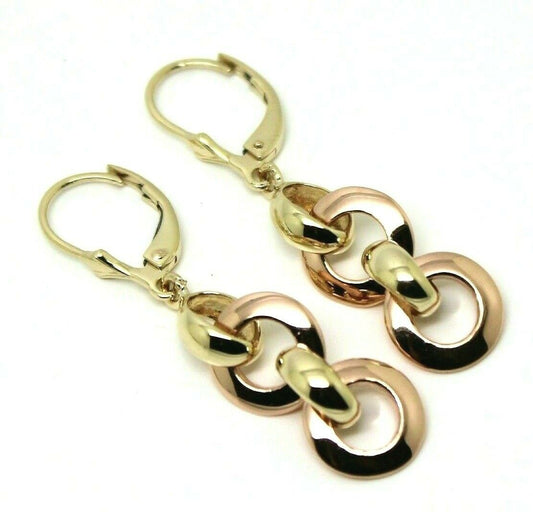 Kaedesigns 9ct Rose & Yellow Gold 10mm Circle Belcher Earrings Continental Hooks