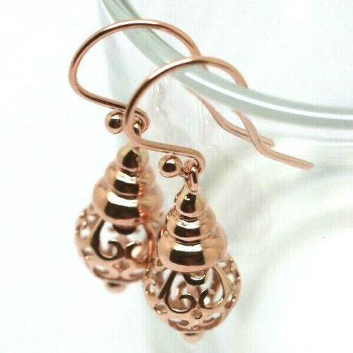 Kaedesigns New 9ct 9k Yellow, Rose or White Gold Dangle Filigree 10mm Hooks Earrings