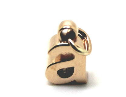 Kaedesigns Genuine 9kt 9ct 375 Solid Yellow, Rose or White Gold Initial Pendant a (Lowercase)
