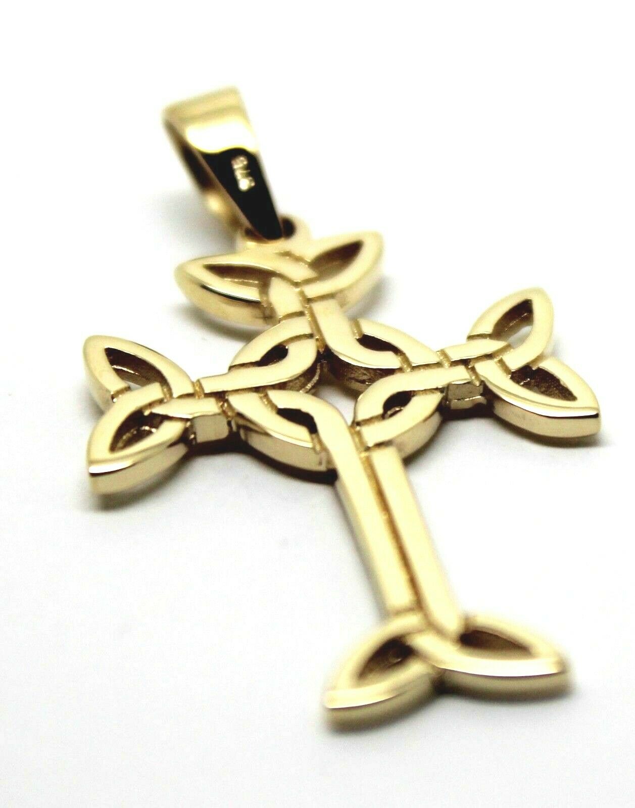 Genuine New Small 9ct Yellow Or Rose Or White Gold Celtic Cross Pendant