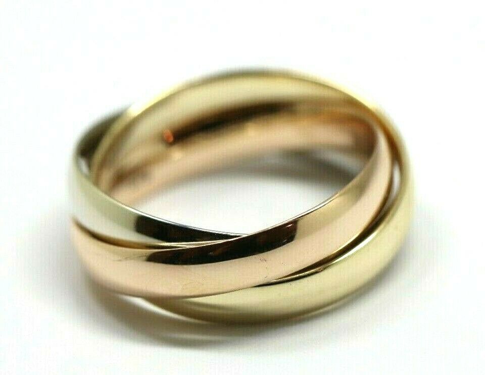 Size Q Genuine Solid 4mm 9ct Yellow, White, Rose Gold Russian Wedding Ring Bands