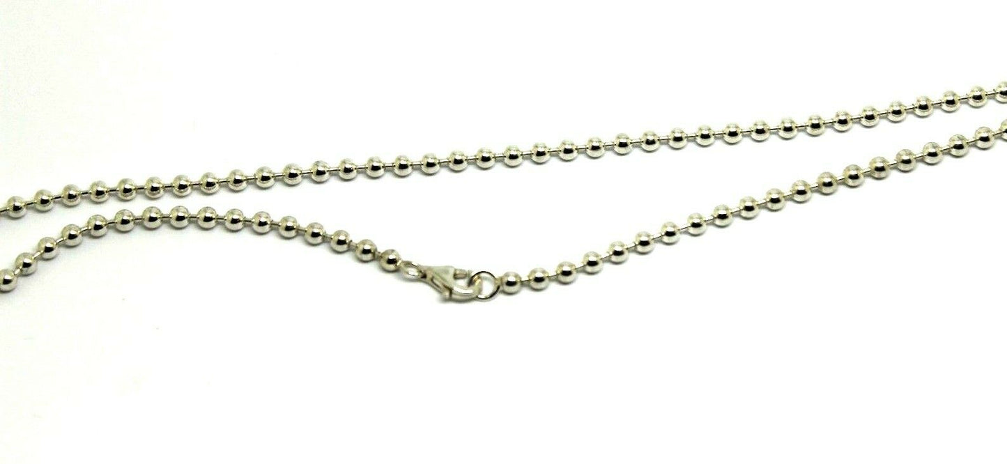 Genuine Sterling Silver Ball Chain Necklace 50cm long 3mm wide balls 11.9 grams