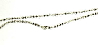 Genuine Sterling Silver Ball Chain Necklace 50cm long 3mm wide balls 11.9 grams