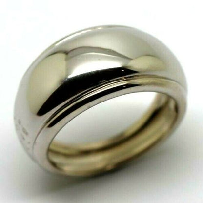 Size R Kaedesigns, 9ct 9kt Full Solid Heavy White Gold Thick Dome Ring 12mm Wide