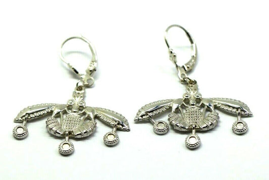 Solid Ancient Minoan Greek Crete Malia Bees Sterling Silver Earrings with Hooks