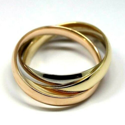 Size Q Genuine Solid 4mm 9ct Yellow, White, Rose Gold Russian Wedding Ring Bands