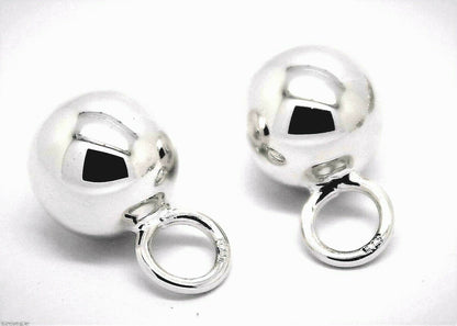 Kaedesigns New Genuine 9ct Yellow, Rose or White Gold 10mm Ball Plain Balls For Charm Earrings