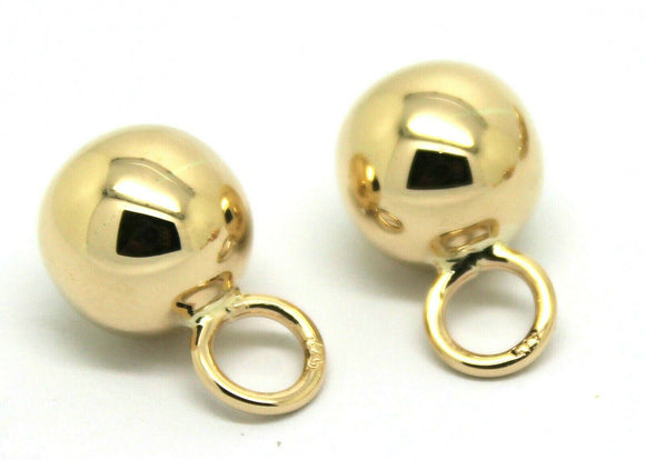 Kaedesigns New Genuine 9ct Yellow, Rose or White Gold 10mm Ball Plain Balls For Charm Earrings