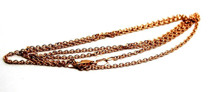 Genuine 9ct Rose Gold Belcher / Cable Chain Necklace 70cm 3.75 grams