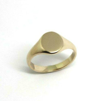 Kaedesigns New Size N 1/2 New 9ct 9K Yellow, Rose or White Gold Oval Signet Ring 9mm x 7mm