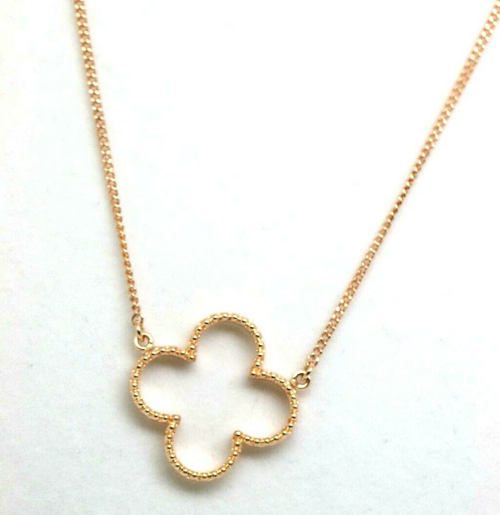 Kaedesigns New Genuine 9ct Yellow, Rose or White Gold Four Leaf Clover Pendant + Chain