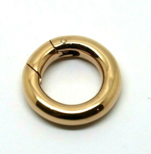 Genuine Sterling Silver 14mm or 17mm Yellow or Rose Gold plated Round Spring